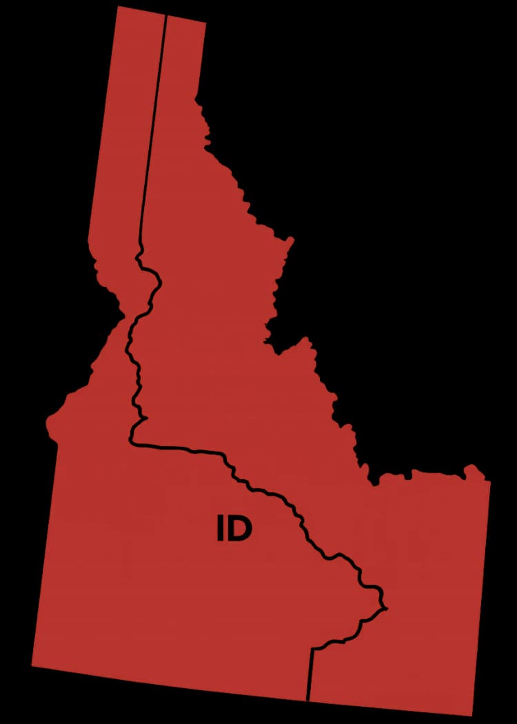 Map of Idaho highlighting Eagle, Idaho.