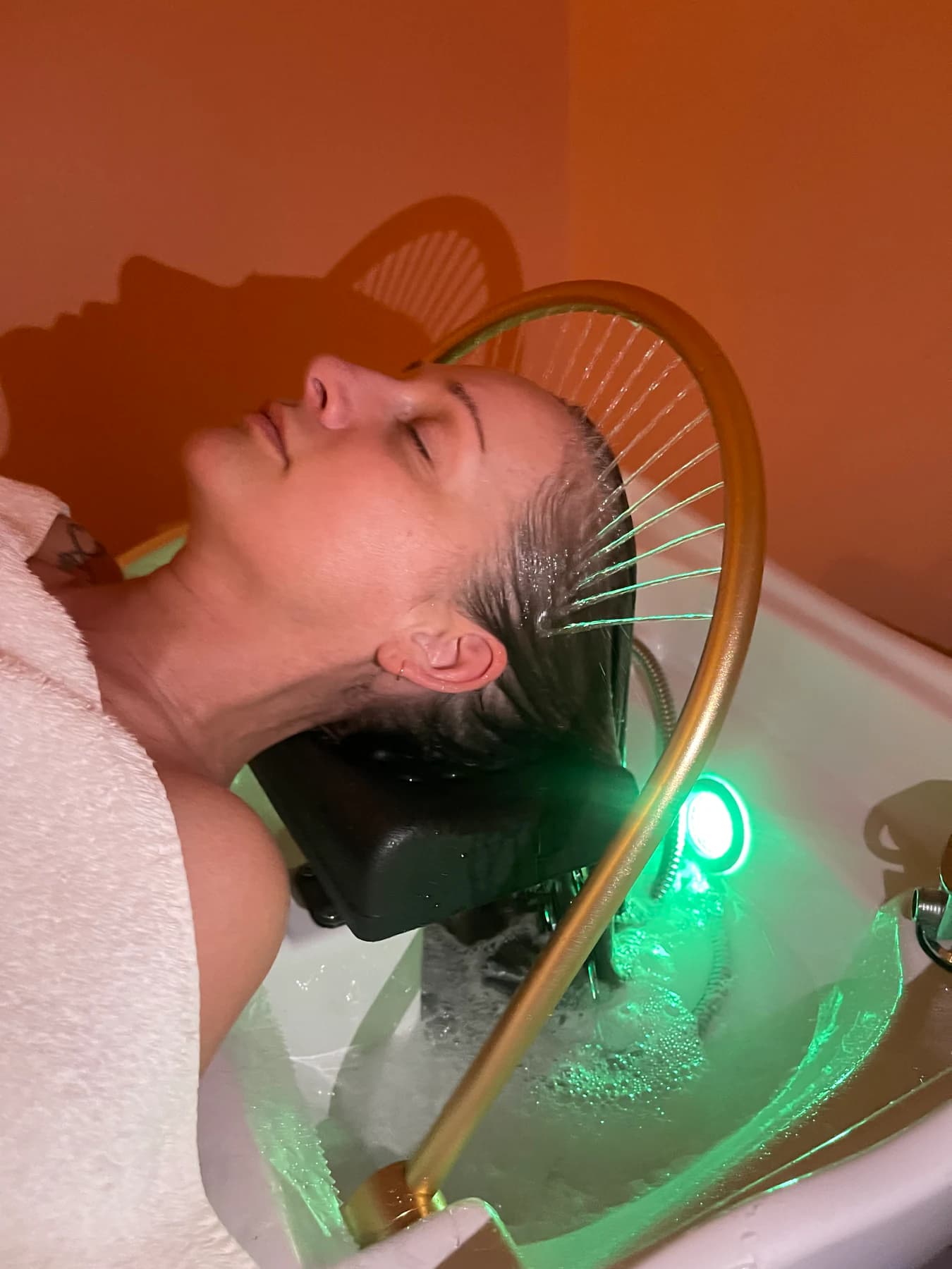 Pregnancy massage supportive bolster spa setup Zen spa editorial photo 128